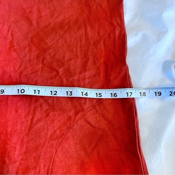 GARNET HILL Barteau Organic Cotton Dress Rust Red Boat Neck Pocket Size 00 NWT - Picture 12 of 14